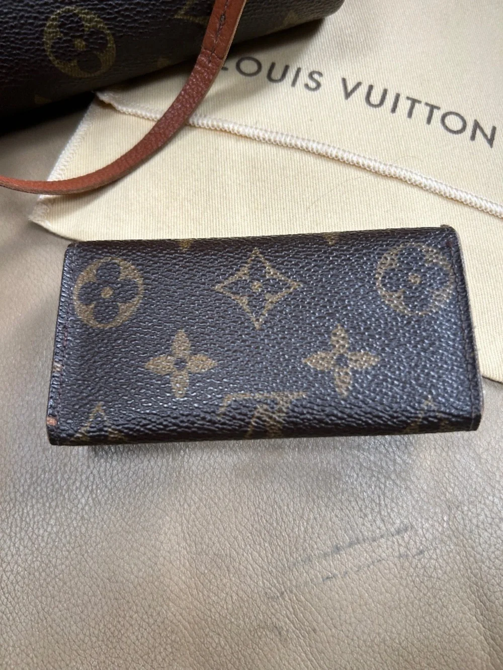 Cute Authentic Louis Vuitton Set MINI Papillon & Key/Card case
